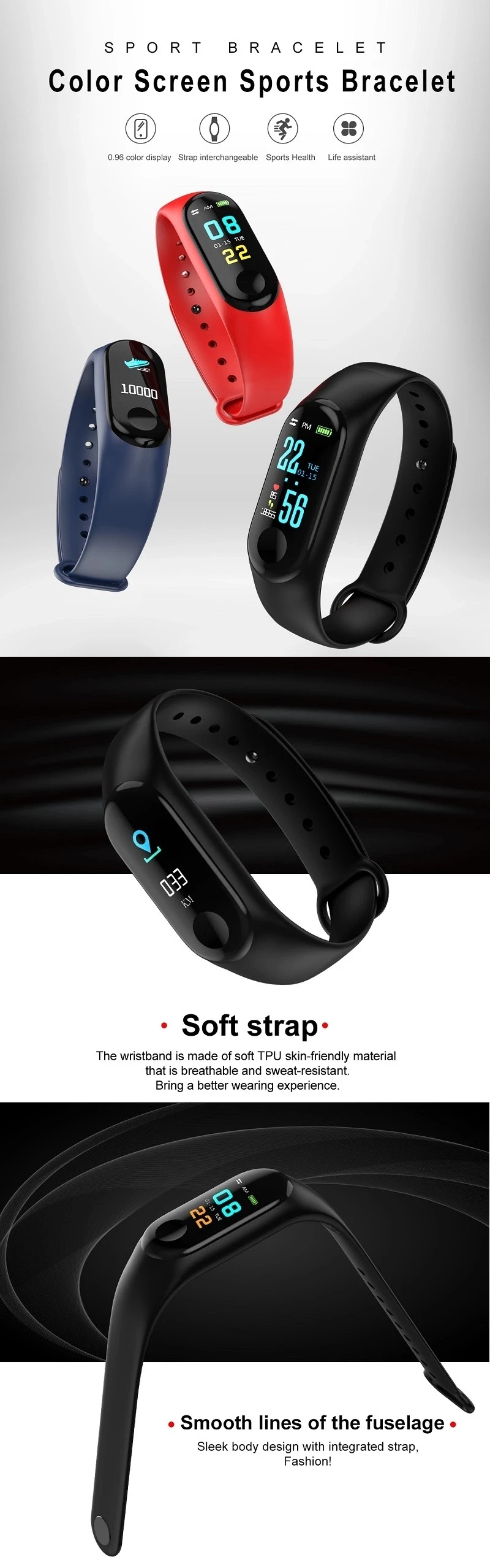 smartwatch band m3