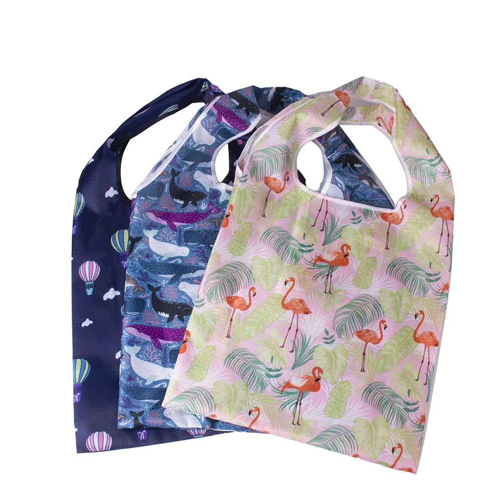 21 Designs Eco Friendly 190t Polyester Reusable Foldable Shopping Bag