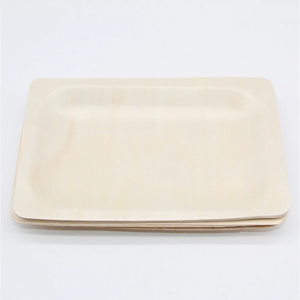 

Disposable Eco-friendly Wooden Plate rectangular wood plate