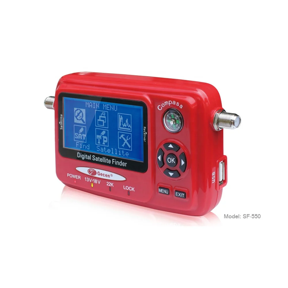 

GECEN High quality mini dvb s s2 digital satellite finder meter, Red