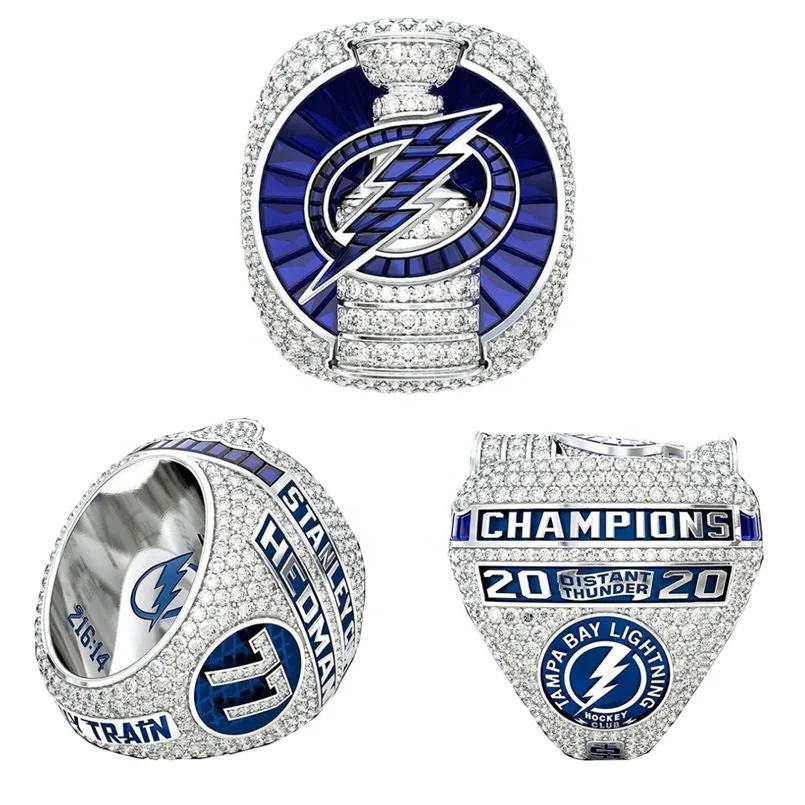 

Linghu Custom Stanley Cup Hockey Rings Display Gift Box 2020 NHL National Hockey League Tampa Bay Lightning Championship Ring, Picture shows