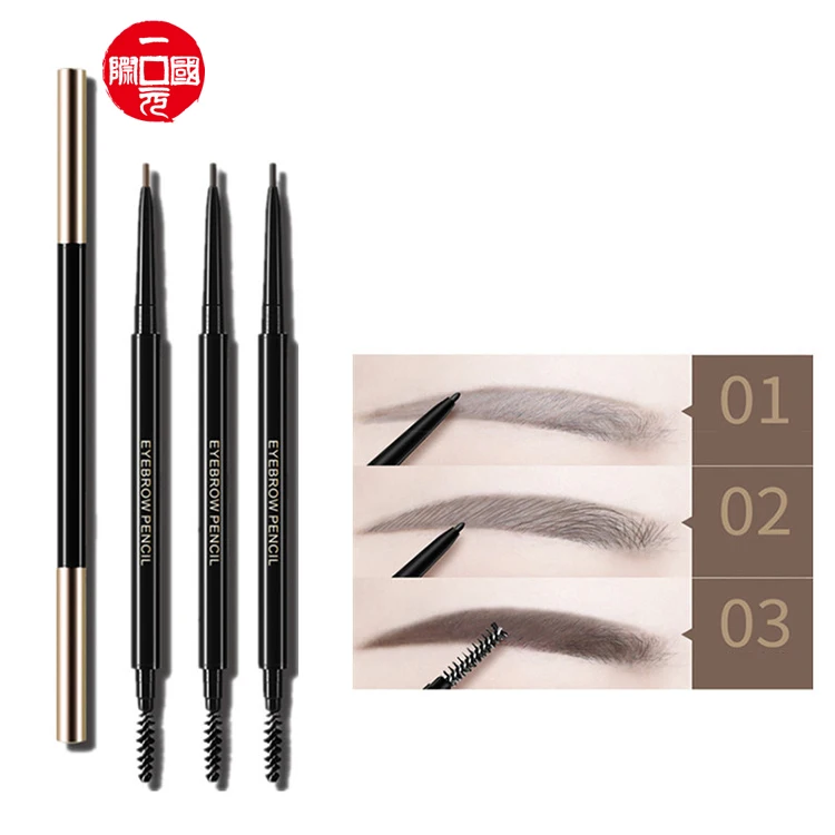 

Low moq cheap private label double thin eyebrow pencil