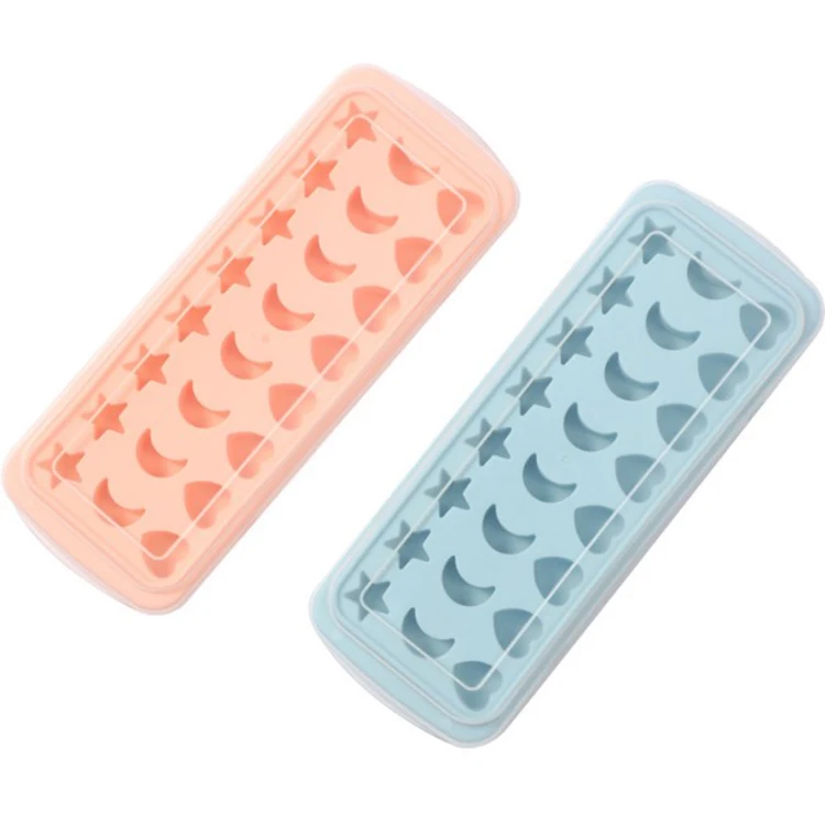 

New silicone ice cube mold star moon love DIY silicone chocolate mould ice cream mold, Blue and pink