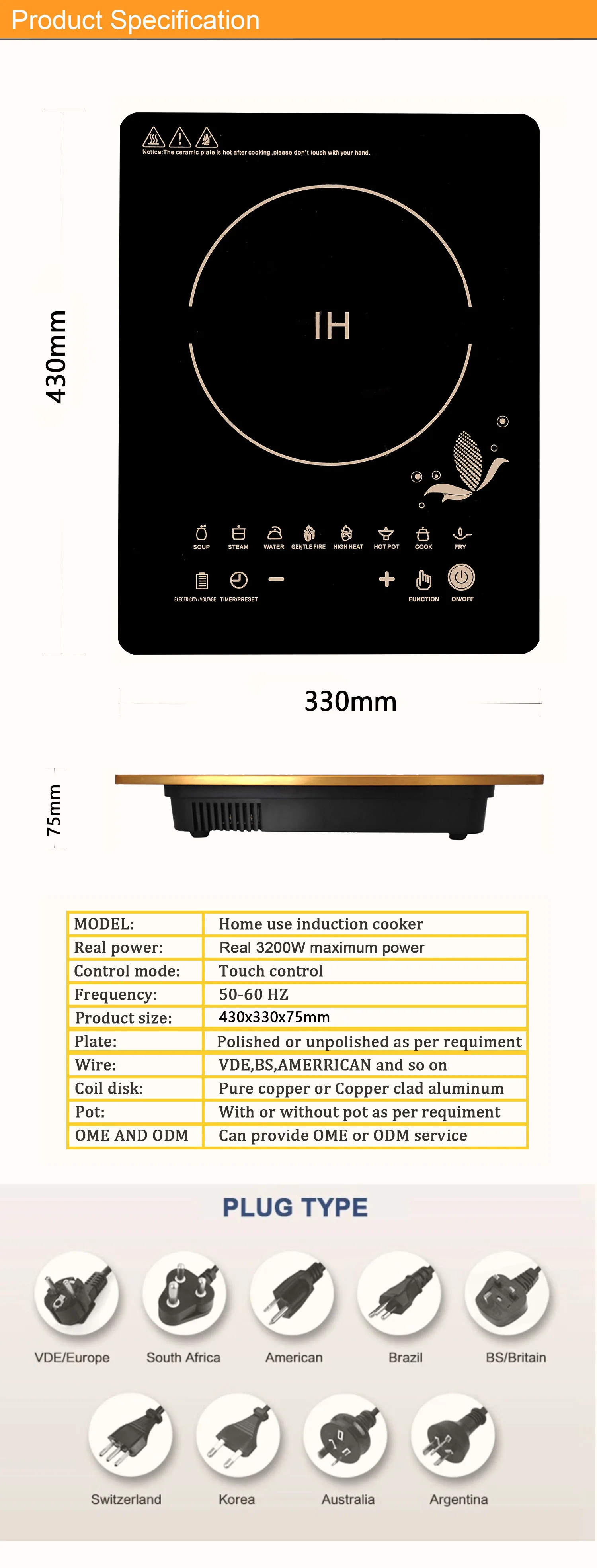 Home Kitchen Appliance Small Electric Chulha Induction Stoves Portable