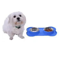 

Pet Dog Puppy Cat Bowl No Spill Non-Skid Silicone Mat Feeder Pet Feeding Bowl