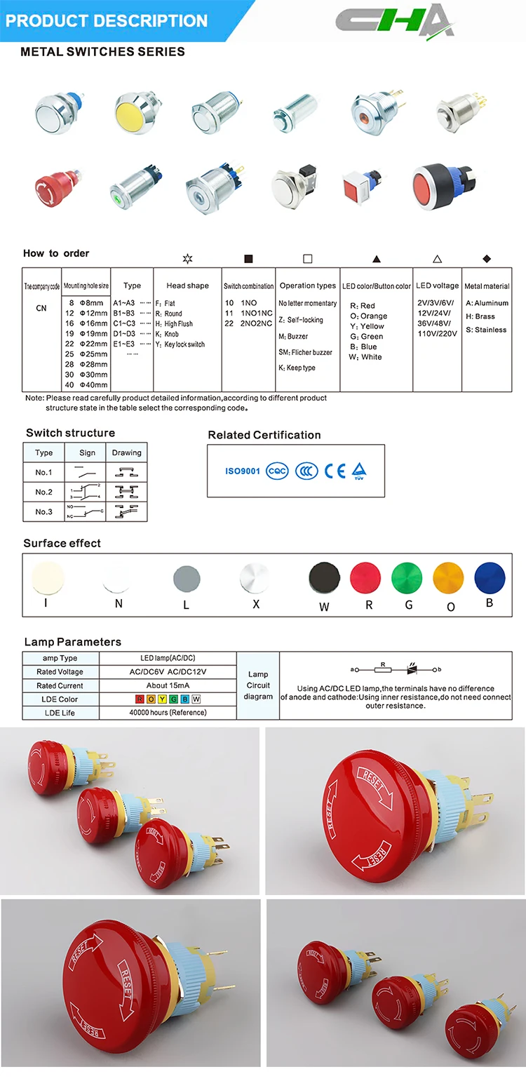 16mm Diameter Industrial Push Button On-off Switch Non-illuminated Ip68 ...