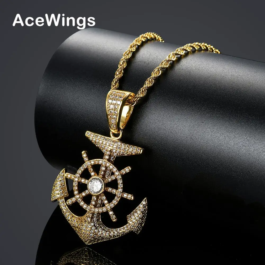 CN031 Bling bling Hip Hop Pendant Copper Micro pave with CZ stones Necklace Jewelry for men