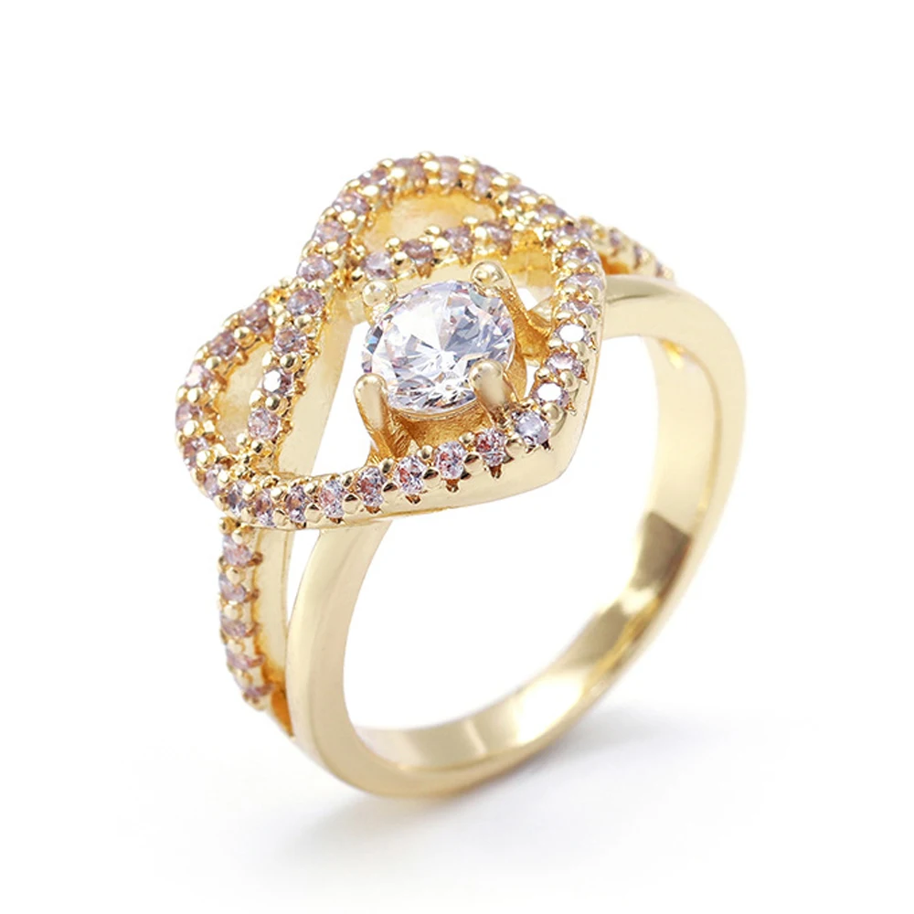 

Fashion Wholesale American Gold Plated Paved Diamond Ring,18K Gold Ring Woman Jewelry, Picture shows