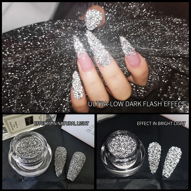

Nail crystal diamond powder Micro diamond flash reflective disco powder High gloss crystal powder