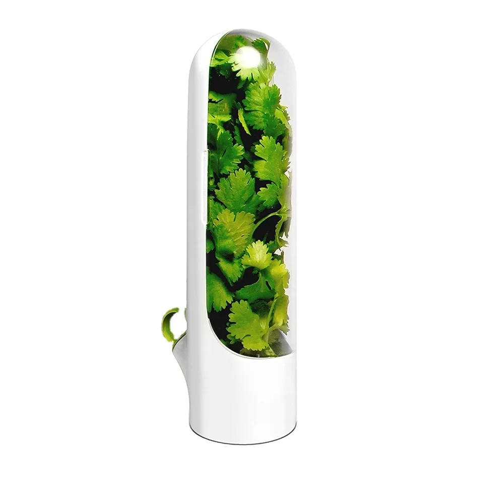 

Keeps Greens And Vegetables Fresh Herb Keeper And Herb Storage Container, White