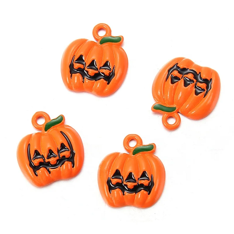 

Laughing Cute Pumpkin Shape Bell Pendant Charms Halloween Party Handmade Jewelry Custom Decoration Accessories, Photo