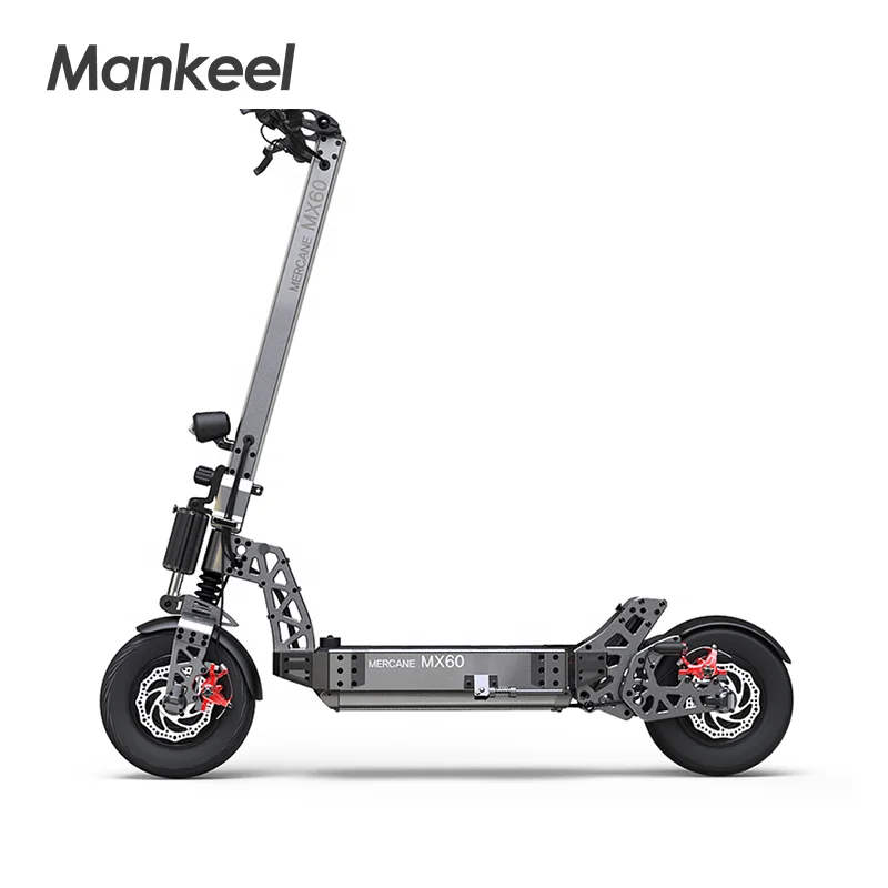 

Mercane MX60 60V 20Ah 60KM/H 2400W 11 inch Fat tire Dual Motor self-balancing Electric Scooter, Black