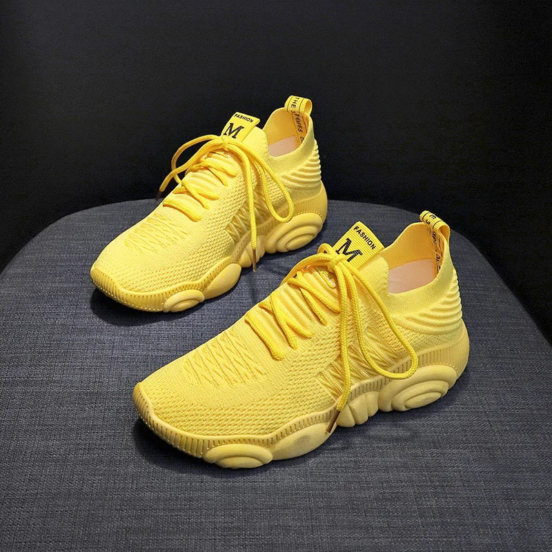 

2020 Athletic women's chunky shoes teenager running sneaker shoes ins fashion brand cute breathable socks shoes