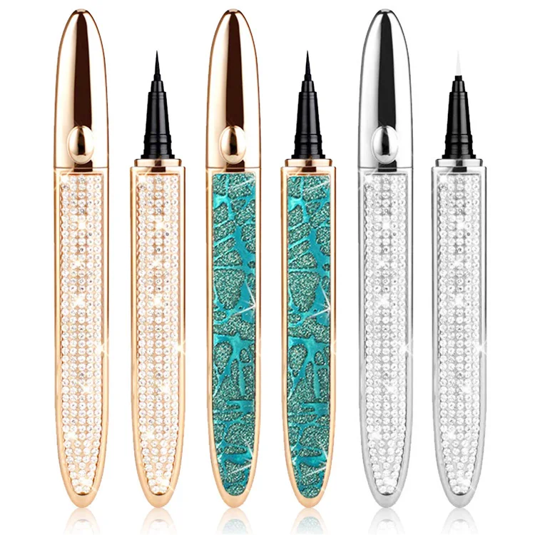 

Long Lasting Self-Adhesive Luxurious Eyeliner Lashglue Eyeliner Glue Pen With Box Lashes Eyeliner Pencil Glue Pen, Black, clear and white