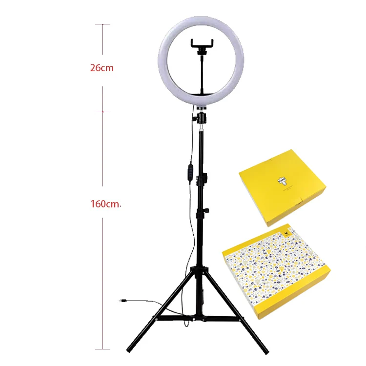 

10inch Ring Light With Tripod Stand Dimmable Selfie Ring Light Led Camera Ringlight With Tripod And Phone Holder For Live Stre