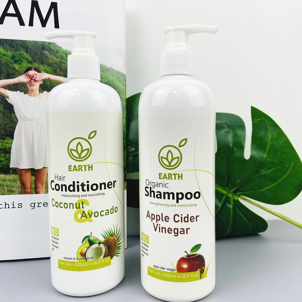 

Private Label Professional Organic Smoothing Coconut Avocado Hair Conditioner And Apple Cider Vinegar Shampoo, Shampoo:yellow;conditioner: white