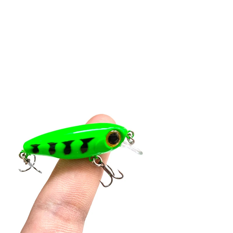 

Wholesale factory 45mm 3g 3d Lure Eyes Lua Minor Hard Plastic Bait Small Mini Bass Fishing Lures, 7 colors