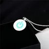 Power Button Charms Necklace Glowing Art Pattern Neon Computer Pendant Necklaces For Mens Handmade Gift Jewelry