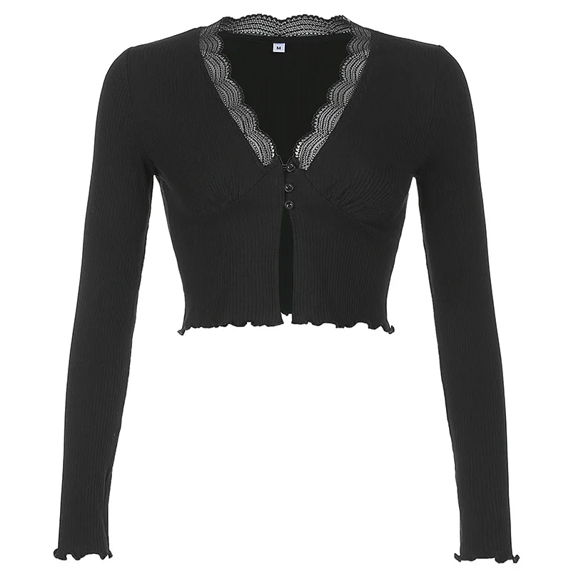 

Rushed Notched Collar Navy Color Dark Gray Color Women's T-shirts