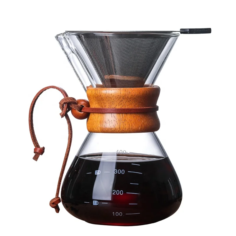 New Design Classic Borosilicate Coffee Pot 600ml Glass