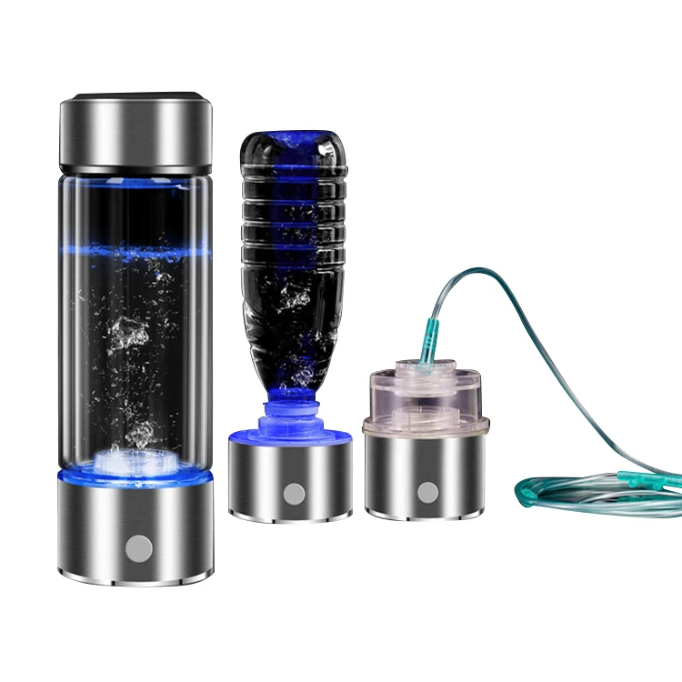 

400ML SPE/PEM ionizer water purifier filter 1300-1600PPB portable hydrogen rich generator water bottle with inhalation