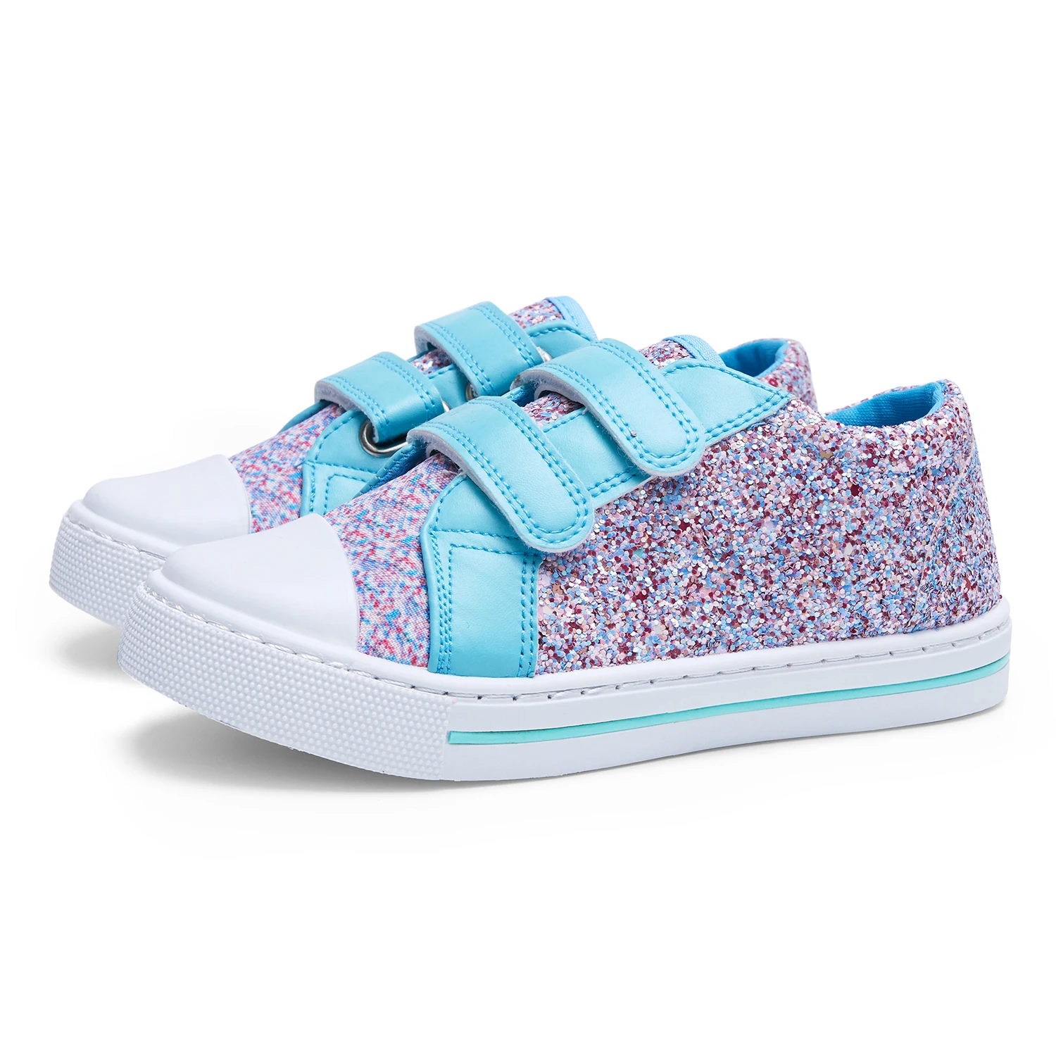 

Wholesale Dual Hook children casual canvas kids shoes, Blue/oem
