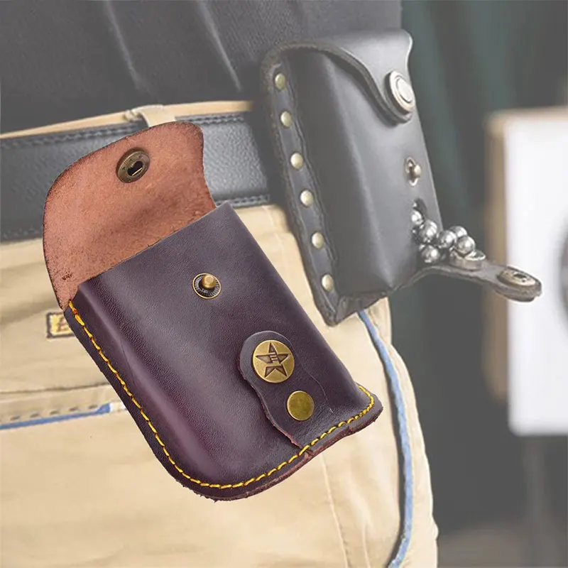 

Leather Material caza Hunting Accessories 1pcs Slingshot Corium Stainless Steel Balls Bag Case Pouch Holster Sling Shot, Black / brown /