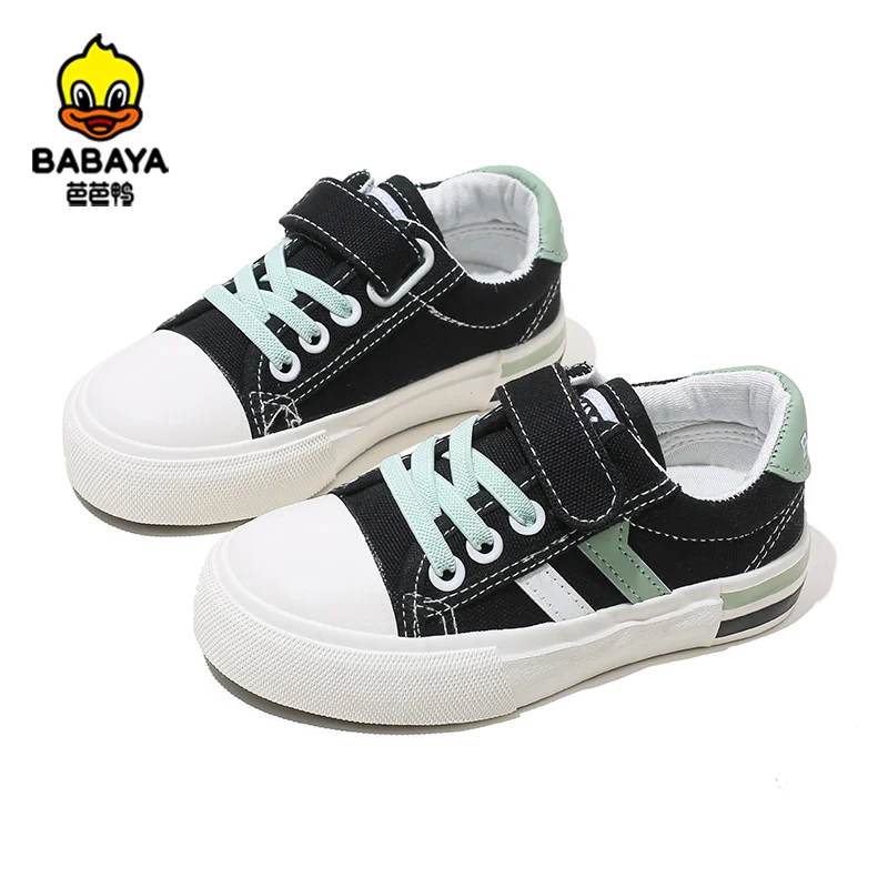 

21026 Comfortable Lining Boy Summer Printed Canvas Shoes For Kids, Red /black / white/yellow