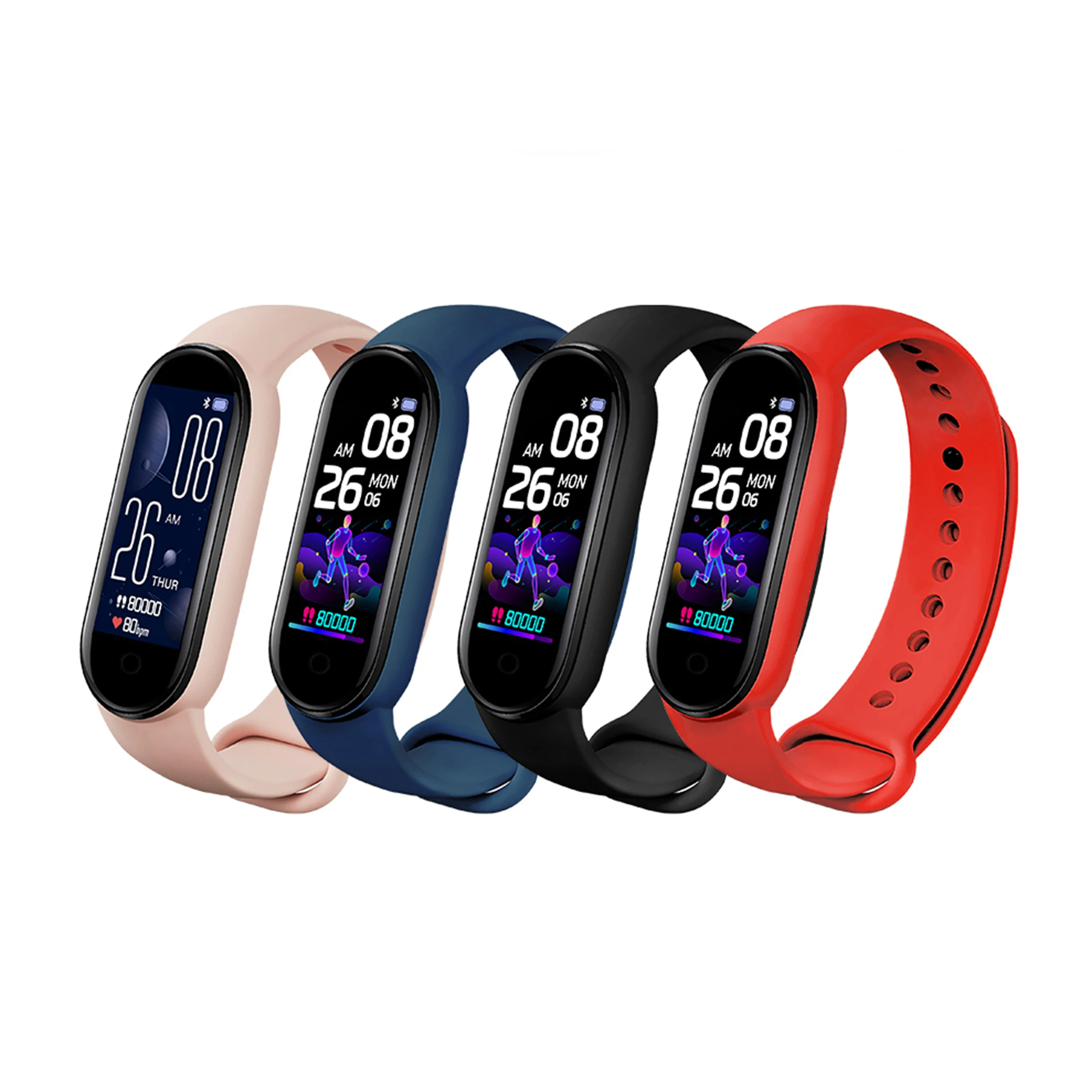 

Smart Watches M5 Smart Band Sport Fitness Tracker Pedometer Heart Rate Blood Pressure Monitor BT-Compatible Bracelet