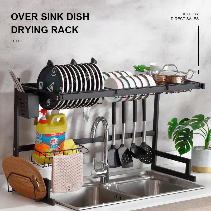 

Over Sink Dish Drying Rack holder Kitchen Storage Organizer Metal Stainless Steel Bowl Knife Tableware Dinnerware Multi-function, Any color in pms/cmyk