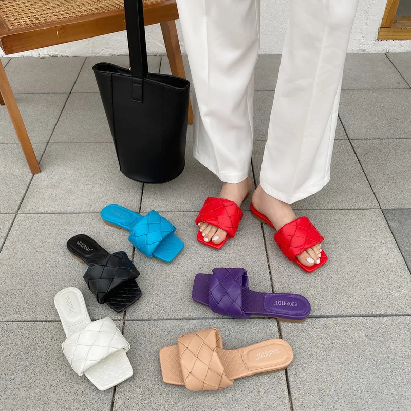 

New design high quality woven non-slip comfortable ladies sandals woven sandals
