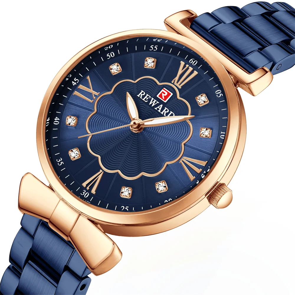 

Reward New Arrivals Fashion luxury japan movement quartz watch for ladies women Customized logo charm wrist watch with diamonds