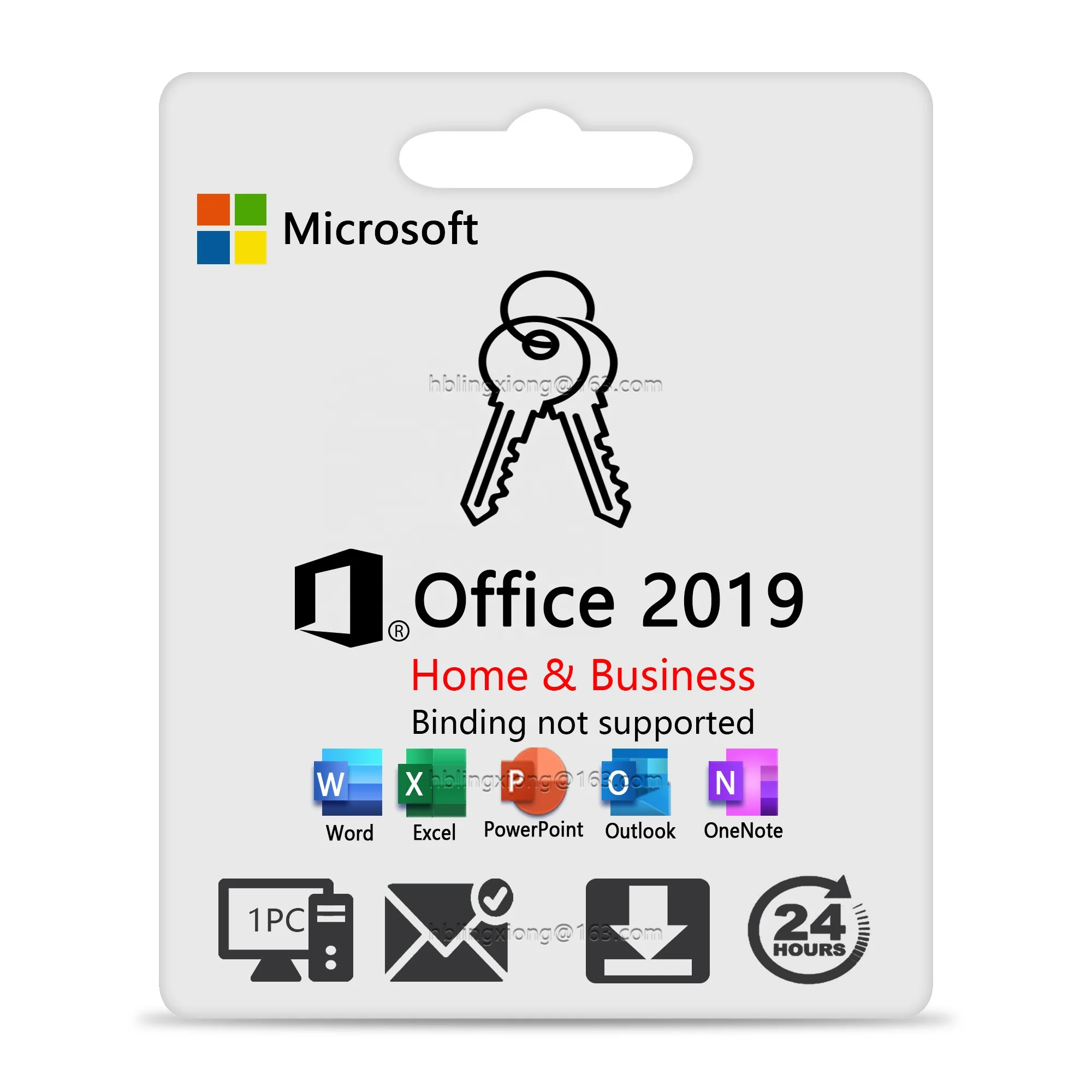

Microsoft Office 2019 Home and business Key Retail box Bind Global Online Activation digital License Key card for PC&Mac Pro Plu