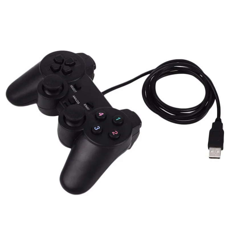 

FREE SHIPPING Vibration Wired USB Controller Gamepad Joypad For WinXP/Win7/Win8/Win10 For PC Computer Laptop Black Game Joystick