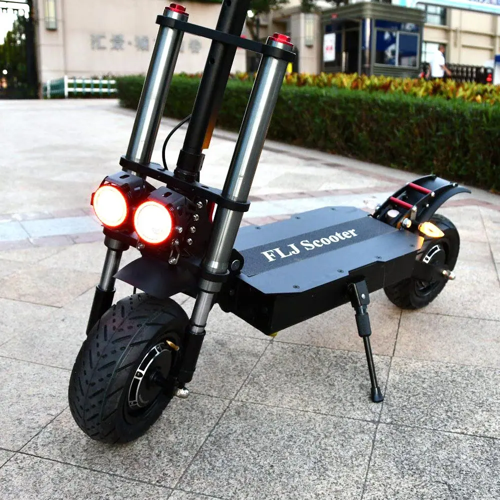 

FLJ 2020 scooter electric adult dual motor suspension foldable powerful 60V 6000W long range electric scooters