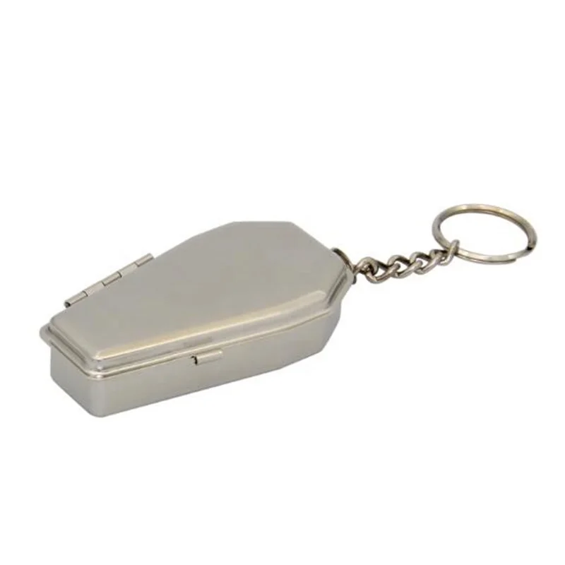 

Metal Portable Key Chain Design Convenient Personality Ashtray Durable Leakproofness Delicate Ashtray, Sliver