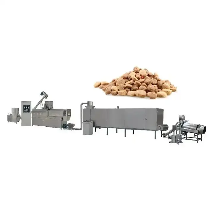 High production capacity automatic pet food production line corn wheat and soy materials cat and dog food machinery