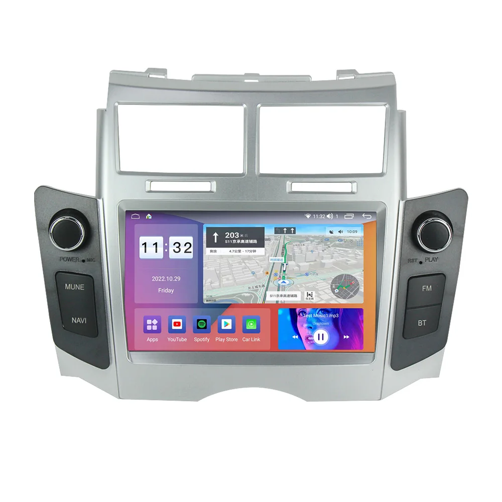 

MEKEDE 7inch 8+128G stereo android For Toyota Yaris 2005-2011 360 camera AM FM gps Navigation android car radio