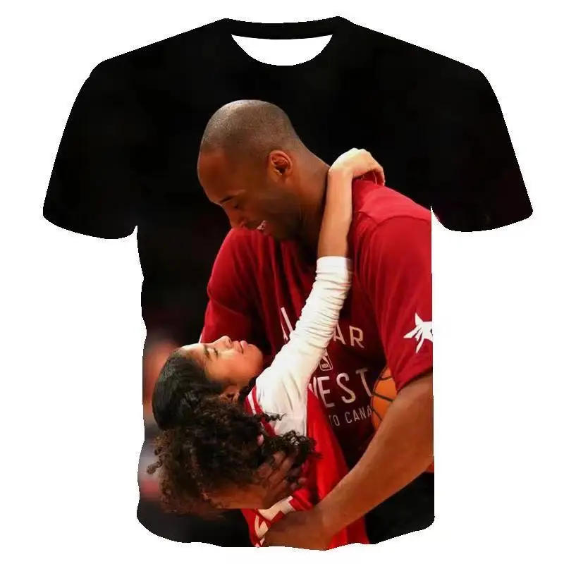 

Unisex Kobe Gigi 3D Printed T-Shirt Basketball Fans Loose Casual Short Sleeve T-Shirt, Multi