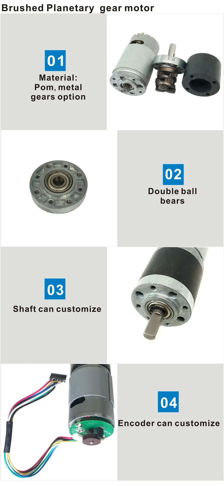 12v 24v 550 Rpm High Speed High Torque Planetary Dc Gear Motor With Rc 555 Motor - Buy 555 Dc Motor Dc Motor 550 Rpm,Dc Gear Motor With Rc 555 Motor