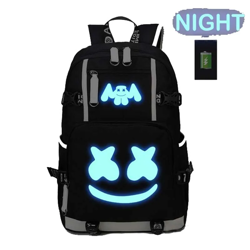 

Tide Brand Bag Luminous Audio Cotton Candy Around The Top DJ USB Interface Headphone Jack Large Capacity School Laptop Backpack, Customize
