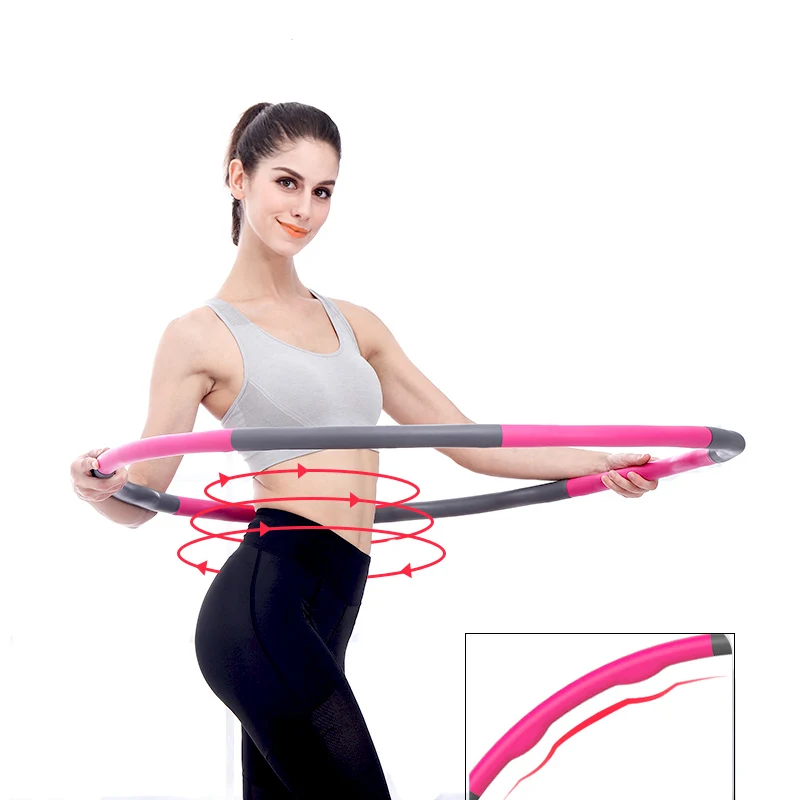 

Fashion design removable hula_hoop foam sponge detachable hula fitness hoop, Pink