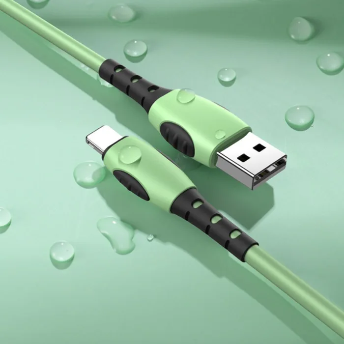 

Free shipping Liquid silicone usb charge and data cable for ipad iphone 4 5 6 7 8 x xs xmas 11 plus pro 0.3m, Matcha green/dark green/purple/red