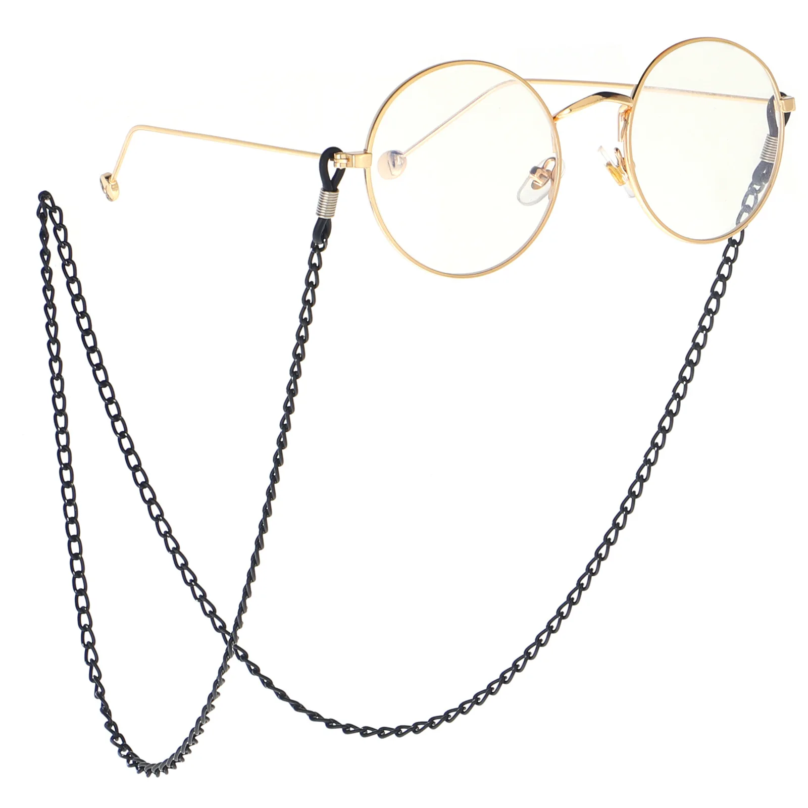 

Men Women Unisex New Arrived Designer Black Plated Metal Eyeglass Eye Sunglasses Glasses Neck Maskes Holder Chains Strap