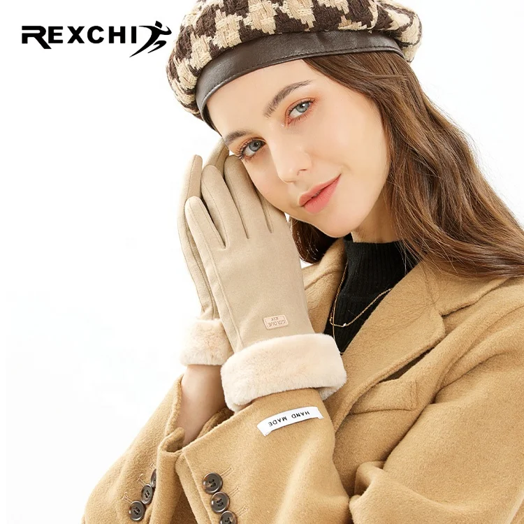 

REXCHI DY34 Fashion Women Palm Winter Buy Warm Knit Touchscreen Glove Driving Warm Winter Gloves, Has 4 color