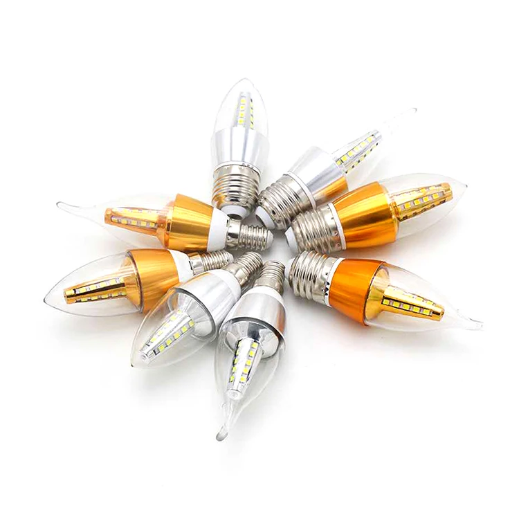 Factory Wholesale Led Candle Light 5W Small Screw Candle Bulb SMD Tail Tip Bulb