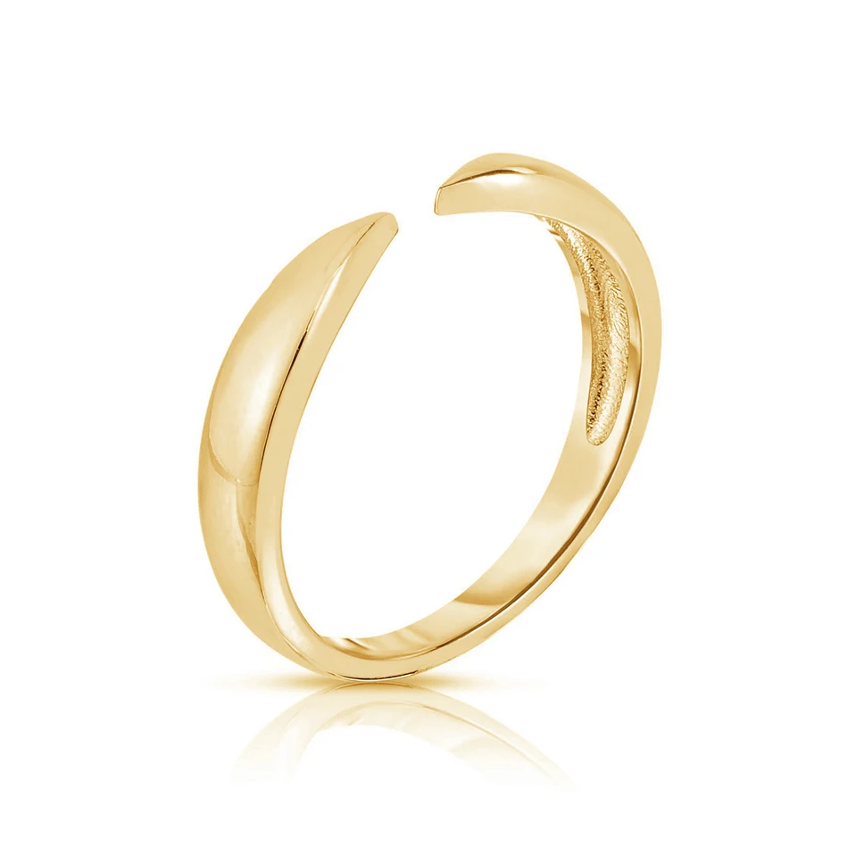 

14k gold plated jewelry manufacturers hot sale 925 sterling silver minimalist gold claw stackable ring