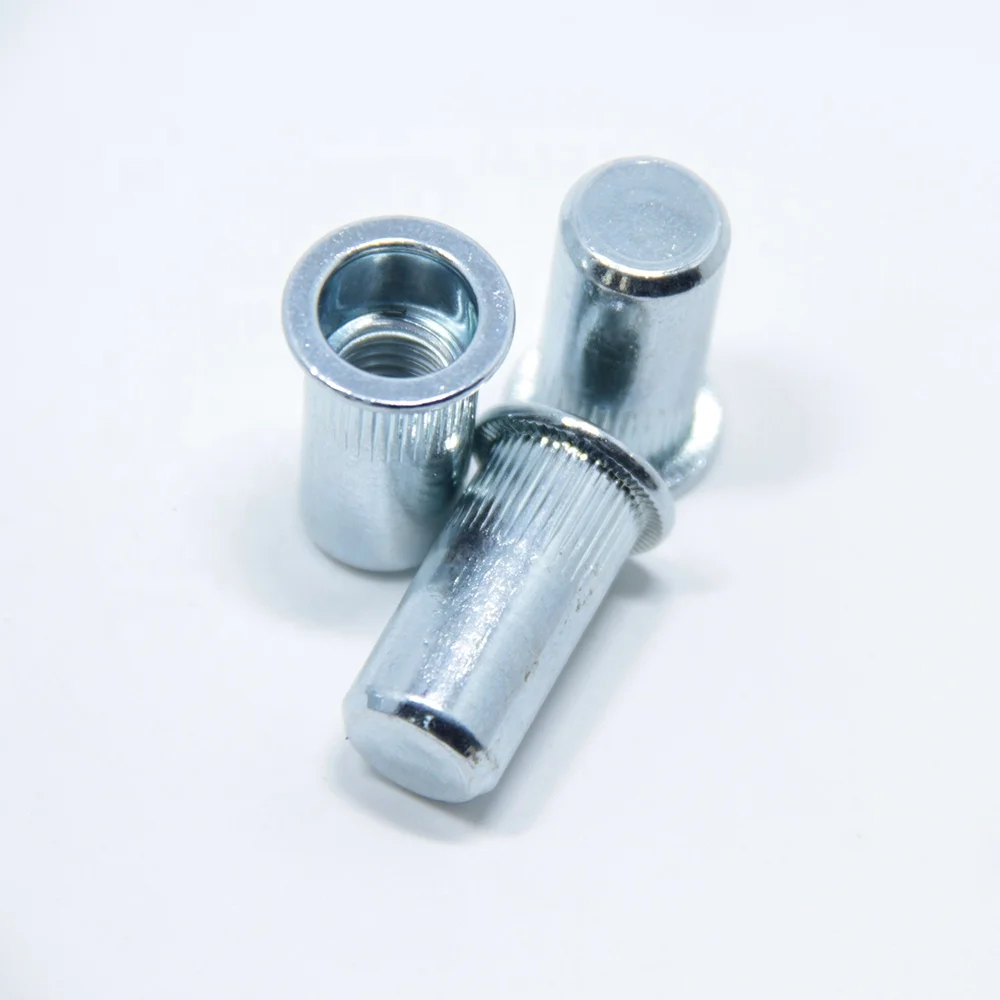 Steel Flat Head Knurlead Body Closed End Blind Rivet Insert Nuts Buy