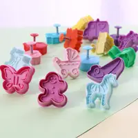 

Halloween Christmas Cookie Cutter Set Fondant Plunger Cutters and Molds for Cupcake Cake Topper Decorating Embossing Tools