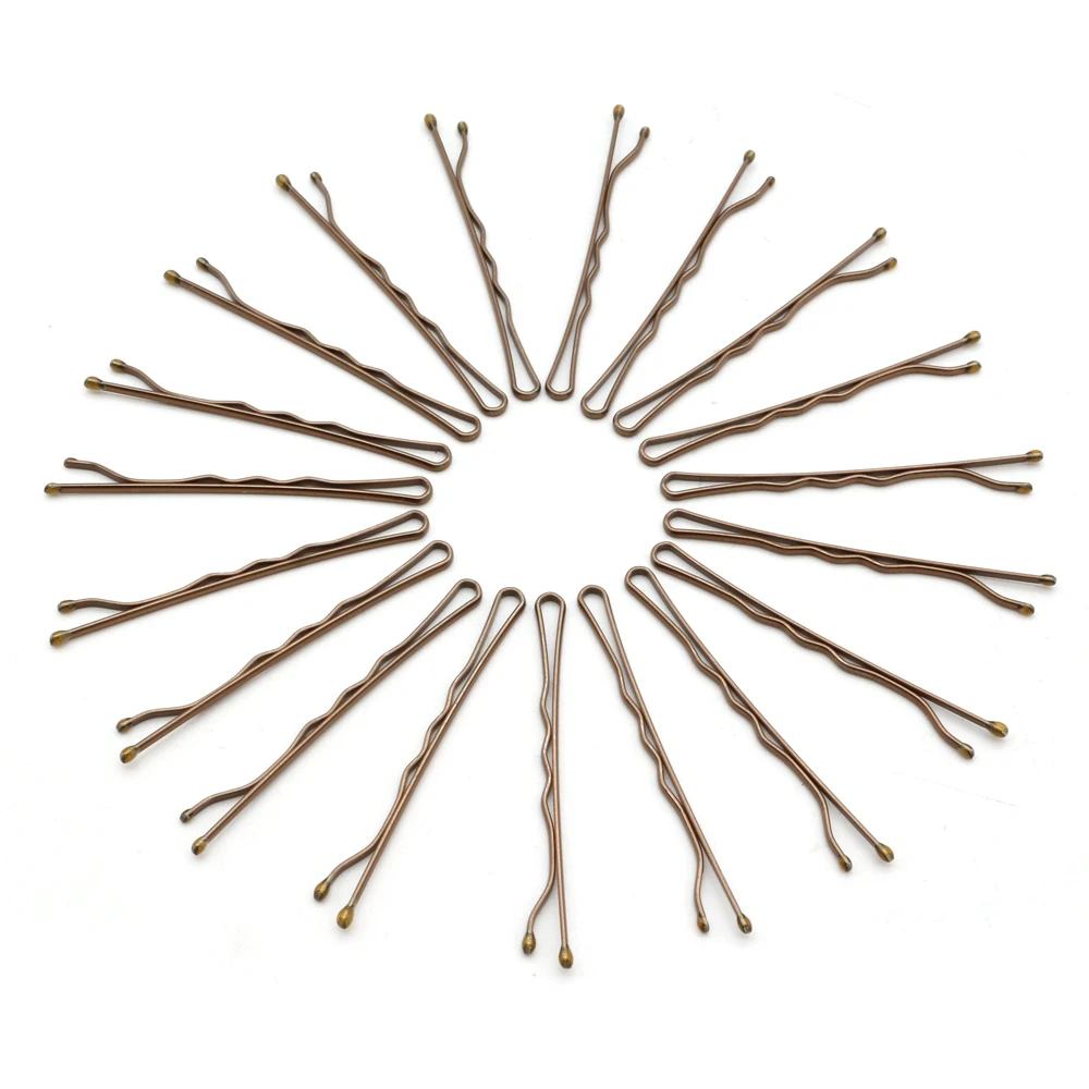 
Lirong 200pcs Metal Bobby Pins Black Hair Clips grips with box for Hair Decoration (Brown/Box) 